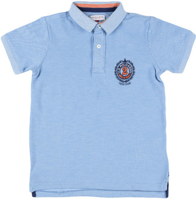 

US Polo Kids Boys Solid Cotton T Shirt, Turquoise