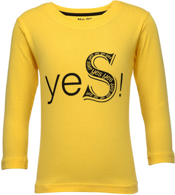 

NO.99 Boys Printed Cotton T Shirt(Yellow, Pack of 1
