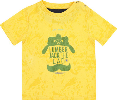 

Life by Shoppers Stop Boys Printed Cotton T Shirt(Yellow, Pack of 1