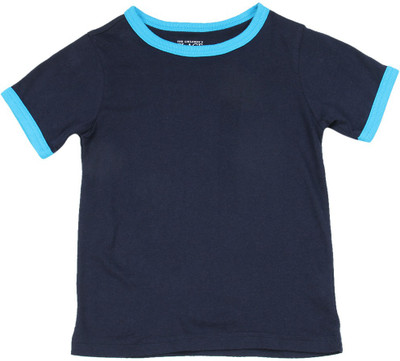 

The Children's Place Boys Solid Cotton T Shirt(Dark Blue, Pack of 1, Iv