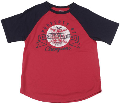 

The Children's Place Boys Self Design Cotton T Shirt(Red, Pack of 1, 6b