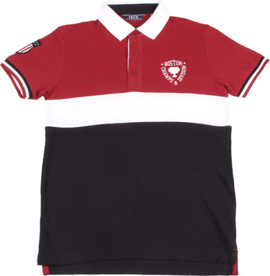 

Izod Boys Solid Cotton T Shirt(Multicolor, Pack of 1, Red
