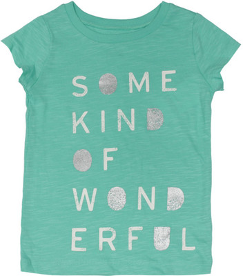 

Carter's Girls Printed Cotton T Shirt(Light Green, Pack of 1, Green (300)