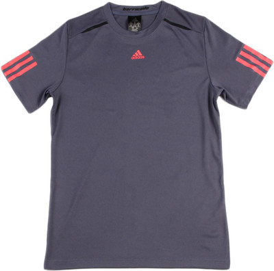 

ADIDAS Boys Solid Polyester T Shirt(Grey, Pack of 1, Tecink/flared