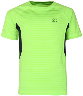 

Aurro Boys Solid Polyester T Shirt(Green, Pack of 1