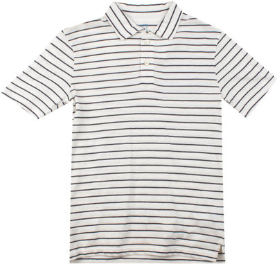

The Children's Place Boys Striped Cotton T Shirt(White, Pack of 1, 1128