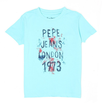 

Pepe Jeans Boys Printed Cotton T Shirt(Blue, Pack of 1