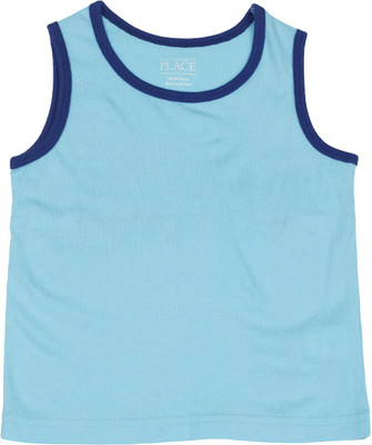 

The Children's Place Boys Solid Cotton T Shirt(Blue, Pack of 1, 1154