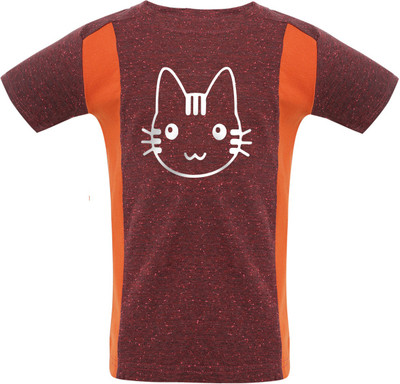 

Insta Fab Boys Printed Cotton T Shirt(Maroon, Pack of 1