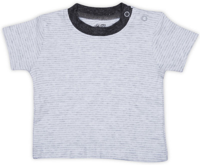 

FS Mini Klub Boys Striped Cotton T Shirt(Grey, Pack of 1, Grey striper