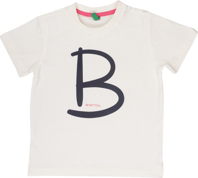 

United Colors of Benetton Boys Printed Cotton T Shirt(White, Pack of 1, K44