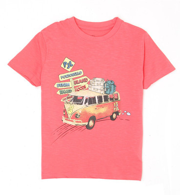 

Pepe Jeans Boys Graphic Print Cotton T Shirt(Orange, Pack of 1