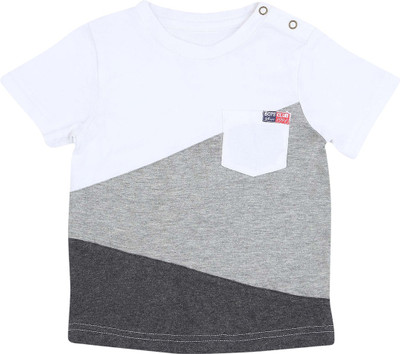 

Life by Shoppers Stop Boys Geometric Print Cotton T Shirt(White, Pack of 1
