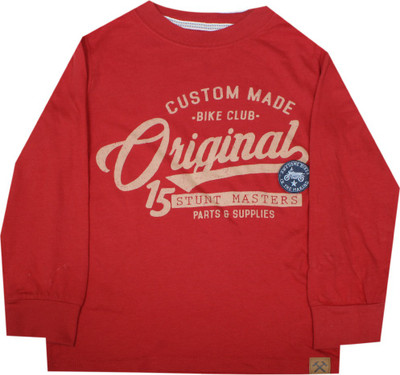 

Carter's Boys Printed Cotton T Shirt(Red, Pack of 1, Red (600)