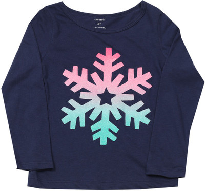 

Carter's Girls Printed Cotton T Shirt(Dark Blue, Pack of 1, Navy (400)