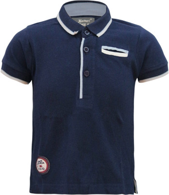 

Kothari Boys Solid Cotton T Shirt(Dark Blue, Pack of 1, Navy