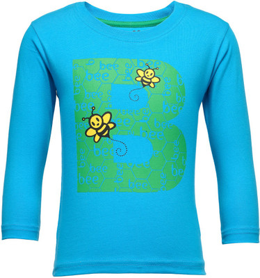 

NO.99 Boys Printed Cotton T Shirt(Blue, Pack of 1