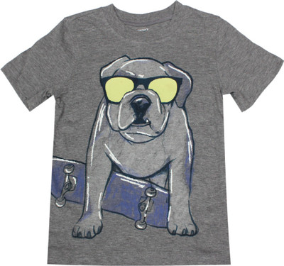 

Carter's Boys Printed Cotton T Shirt(Grey, Pack of 1, Heather (053)