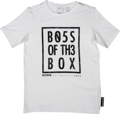

REEBOK Boys Printed Cotton T Shirt(White, Pack of 1