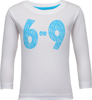 

NO.99 Boys Printed Cotton T Shirt(White, Pack of 1