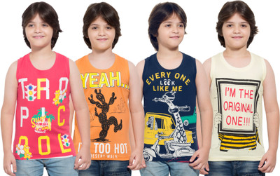 

Maniac Boys Printed Cotton T Shirt(Multicolor, Pack of 4, Fushia;half white;navy;orange