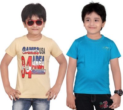 

FabTag - Dongli Boys Solid T Shirt(Beige, Pack of 2