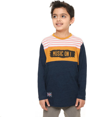 

Body Glove Boy's Printed Cotton T Shirt(Blue, Pack of 1, Orange