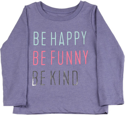 

Carter's Girls Printed Cotton Polyester Blend T Shirt(Purple, Pack of 1, Purple (500)