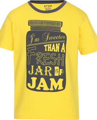 

Stop By Shoppers Stop Boys Graphic Print Cotton T Shirt(Yellow, Pack of 1