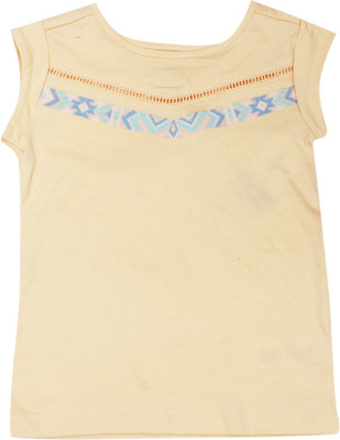 

Carter's Girls Solid Cotton T Shirt(Orange, Pack of 1, Peach (830)