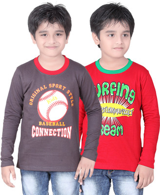 

FabTag - Dongli Boys Printed Cotton T Shirt(Multicolor, Pack of 2