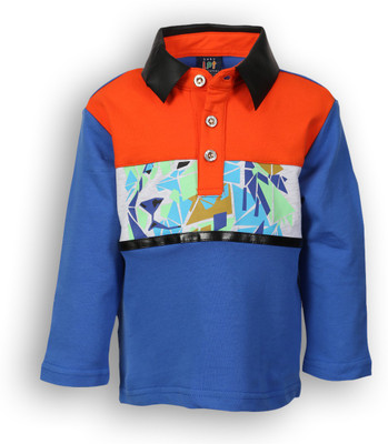 

Lilliput Boys Printed Cotton Polyester Blend T Shirt(Blue, Pack of 1