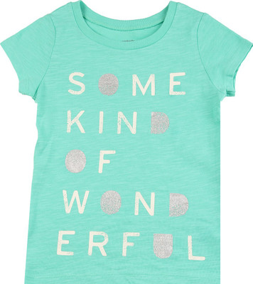 

Carter's Girls Printed Cotton T Shirt(Light Green, Pack of 1, Green (300)
