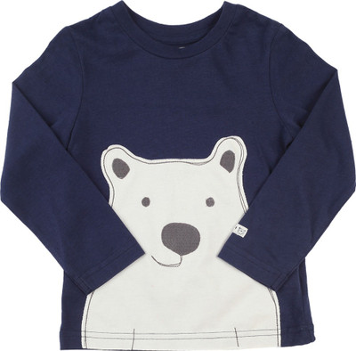 

Mothercare Boys Applique Cotton T Shirt(Dark Blue, Pack of 1, S apl