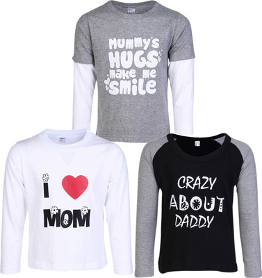 

Gkidz Boys Printed Cotton T Shirt(Multicolor, Pack of 3
