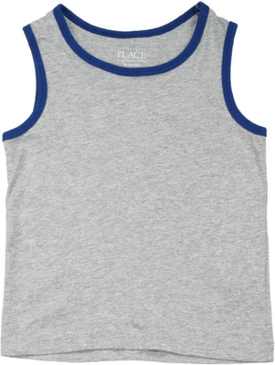 

The Children's Place Boys Solid Cotton T Shirt(Grey, Pack of 1, 1137