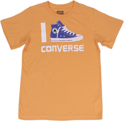converse t shirt kids orange