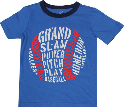 

Carter's Boys Printed Cotton T Shirt(Blue, Pack of 1, Ivory (153)
