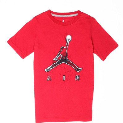 

Jordan Boys Graphic Print Cotton T Shirt(Red, Pack of 1, Gym red-r78