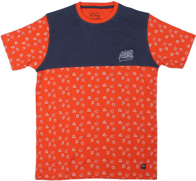 

Bare Kids Boys Printed T Shirt(Orange, Pack of 1, Red