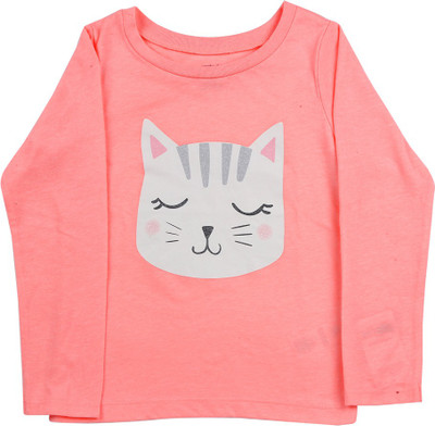 

Carter's Girls Printed Polyester Cotton Blend T Shirt(Pink, Pack of 1