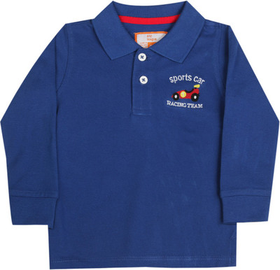 

612 League Boys Solid Cotton T Shirt(Dark Blue, Pack of 1, Royal