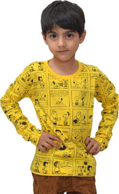

Crux & Hunter Boys Printed Cotton T Shirt(Multicolor, Pack of 1