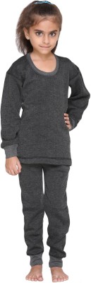 VIMAL JONNEY Top - Pyjama Set For Girls(Grey, Pack of 2)