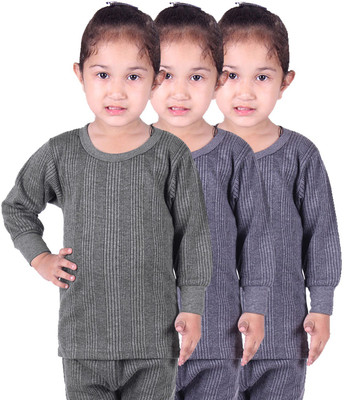 Red Fort Top For Girls(Grey, Pack of 3) Flipkart