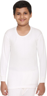 VIMAL JONNEY Top For Boys(White, Pack of 1)