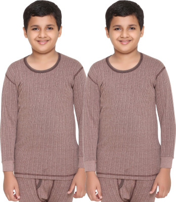 

Vimal Jonney Top For Boys(Brown, Pack of 2
