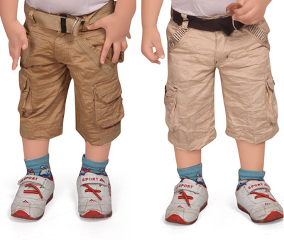 

Adbucks Three Fourth For Boys(Beige Pack of 2