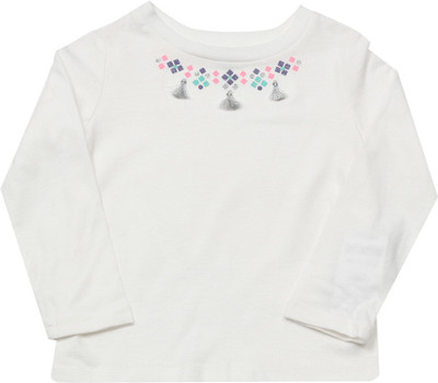 

Carter's Girls Casual Cotton Top(White, Pack of 1, Ivory (153)