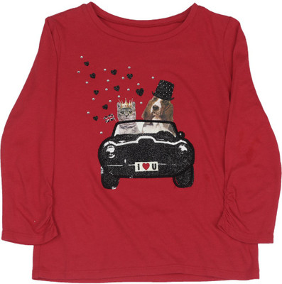 

The Children's Place Girls Casual Cotton Top(Red, Pack of 1, 6b